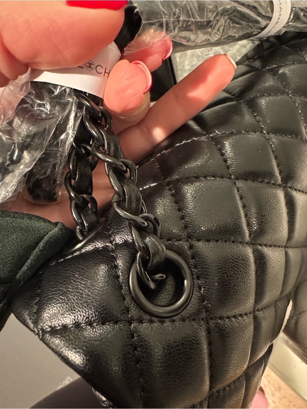CHANEL style black on black small classic flap - Picture 12 of 12